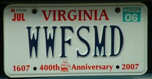 WWFSMD license plate